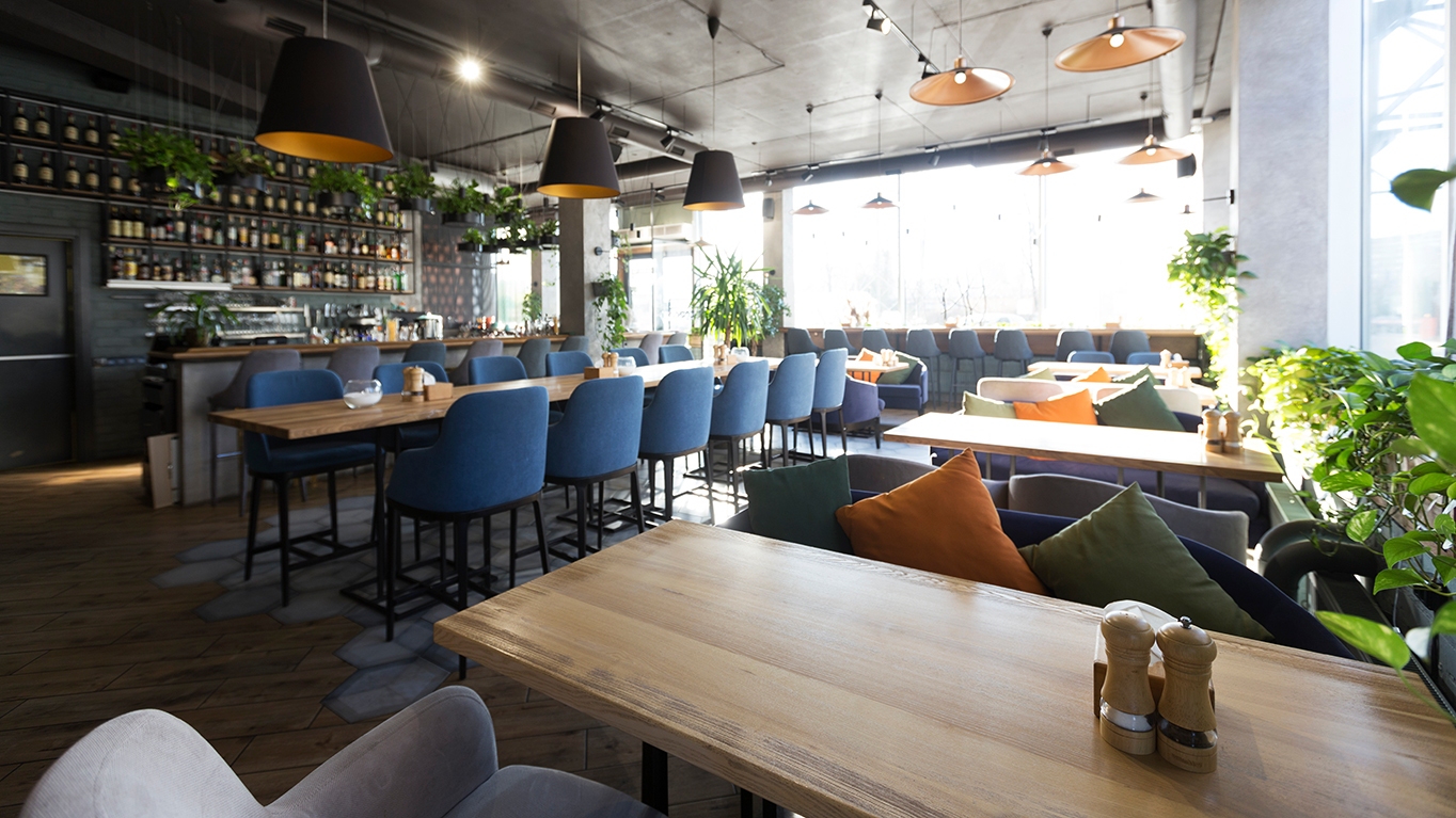 Dining area in restaurant