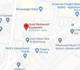 Google map to Gusti Restaurant Equipment